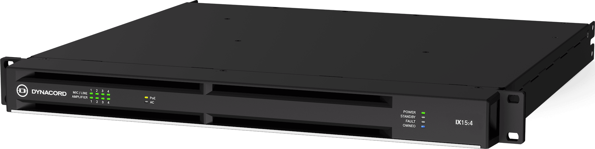 IX15:4 4-channel DSP power amplifier, 1.5 kW